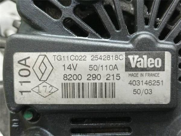 ALTERNADOR Renault Megane 2.0 G II GRANDTOUR (KM) 135CV (03-09) (98,5 KW) - 20338 / F4RZ7