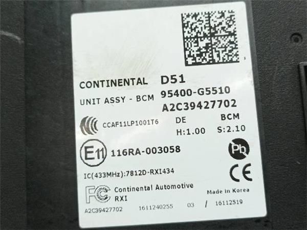 MODULO ENCENDIDO Kia Niro 1.6 GDI I (DE) 105CV HYBRID (2016-2022) (77,2 KW) - 20352 / G4LE