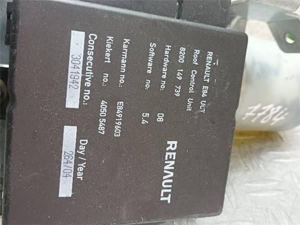 MOTOR TECHO ELECTRICO Renault Megane 1.9 DCI II CABRIOLET 120CV (2003 2009) (88 KW) - 20825 / F9QB8