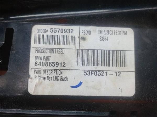 GUANTERA SALPICADERO BMW X5 3.0 D 184CV (E53) 4X4 (2001-2003) (135 KW) - 21104 / 306D1