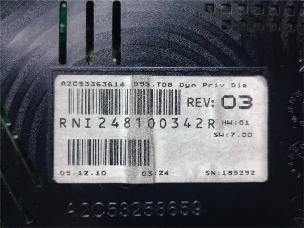 CUADRO INSTRUMENTOS Renault Megane 1.5 DCI COUPÉ III (DZ) 110 (2009-2015) (81 KW) - 21254 / K9KJ8