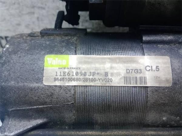 MOTOR ARRANQUE Peugeot 308 1.6 HDI (4C) 90CV (2007-2014) (66,2 KW) - 21570 / 9HX O 9H02
