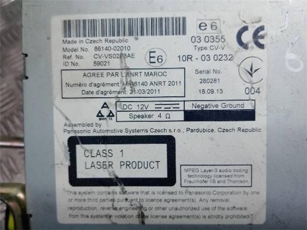 PANTALLA Toyota Auris 1.8  TOURING SPORTS (E18) (73 KW) - 21973 / 2ZR