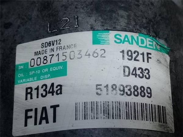 COMPRESOR AIRE ACOND. Fiat Doblo 1.3 D CARGO III (263) 90CV (2010-2022) (66 KW) - 22141 / 263A2000