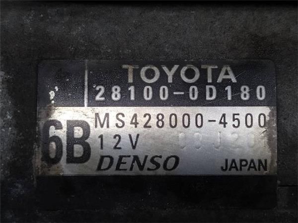 MOTOR ARRANQUE Toyota Corolla 1.8 G VERSO (R1) (2004-2009) (95 KW) - 22359 / 1ZZFE