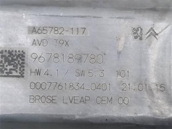MOTOR ELEVALUNAS DEL. DCHO. Peugeot 308 1.6 HDI (LB) 116CV (2013-2021) (85 KW) - 22438 / 9H05 / 9HC