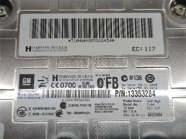 MODULO ENCENDIDO Opel Astra 1.7 CDTI J LIM. (2009 - 2015) (81 KW) - 22685 / A17DTR