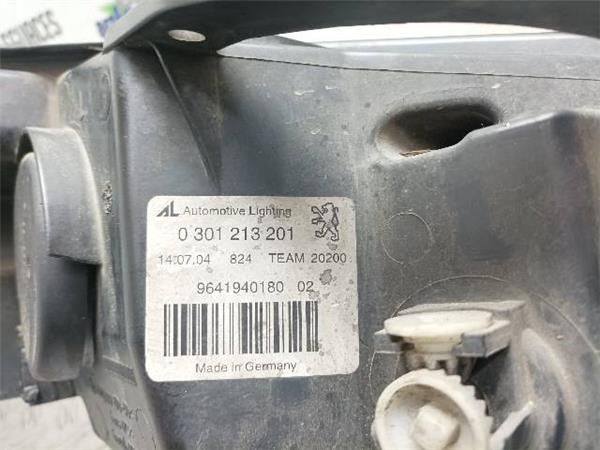 FARO DEL. IZDO. Peugeot 407 1.6 HDI (6D) 109CV (2004-2010) (80 KW) - 22988 / 9HZ