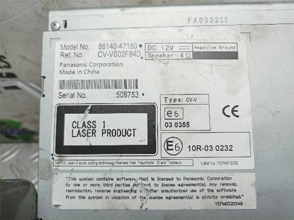PANTALLA Toyota Prius 1.8  PLUS (ZVW40) (73 KW) - 23168 / 2ZR