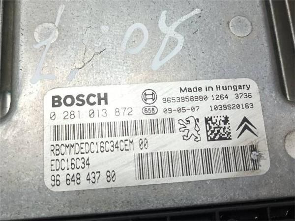 CENTRALITA MOTOR UCE Peugeot 308 1.6 HDI (4C) 90CV (2007-2014) (66,2 KW) - 23491 / 9HX O 9H02