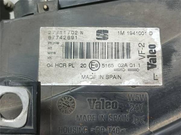 FARO DEL. IZDO. Seat Leon 1.6 G (1M1) 105CV (2000-2005) (77 KW) - 23539 / BCB