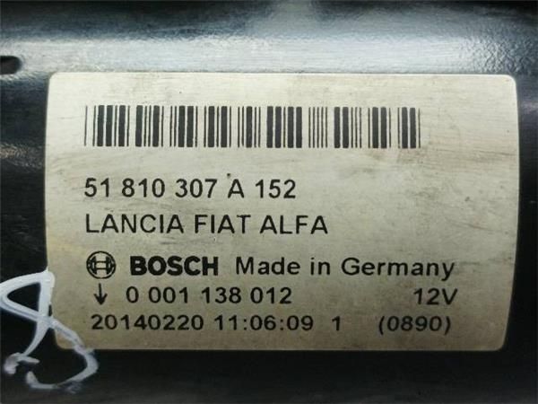 MOTOR ARRANQUE Fiat 500 1.3 JTD MULTIJET (312) 95CV (2009-...) (70 KW) - 23810 / 199B2000