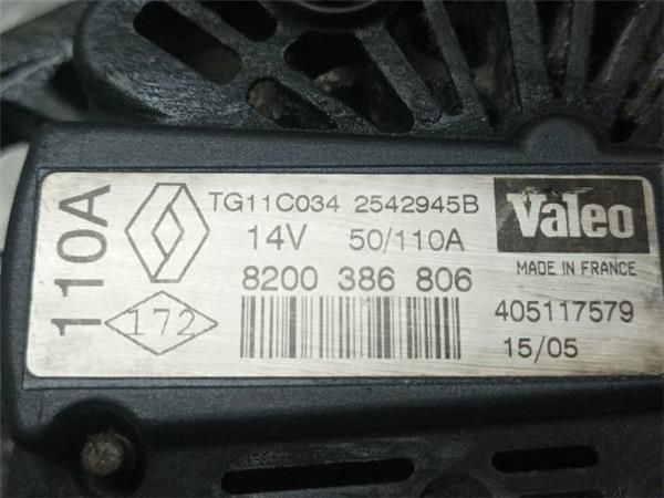ALTERNADOR Renault Scenic 1.5 DCI II (JM) 101CV (2003-2005) (74 KW) - 23884 / K9K F7