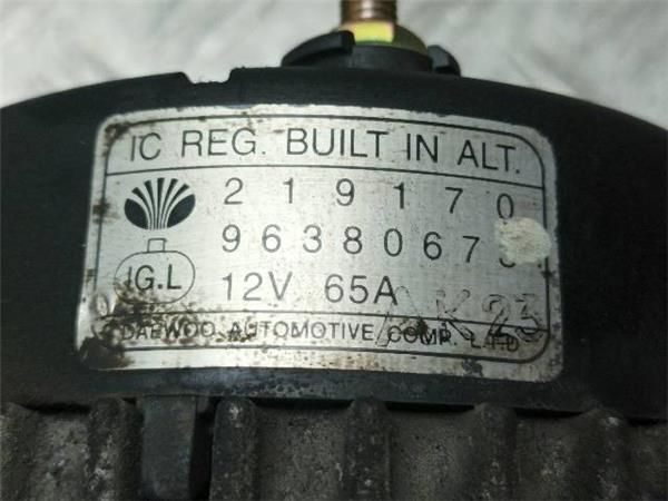 ALTERNADOR Daewoo Matiz 0.8 G (M100) 52CV (1998-2005) (37,5 KW) - 23942 / A-F8CV