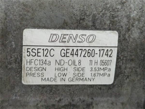 COMPRESOR AIRE ACOND. Toyota Corolla 2.2 D-4D VERSO (R10) 177CV (2005-2009) (130 KW) - 23966 / 2AD-FHV