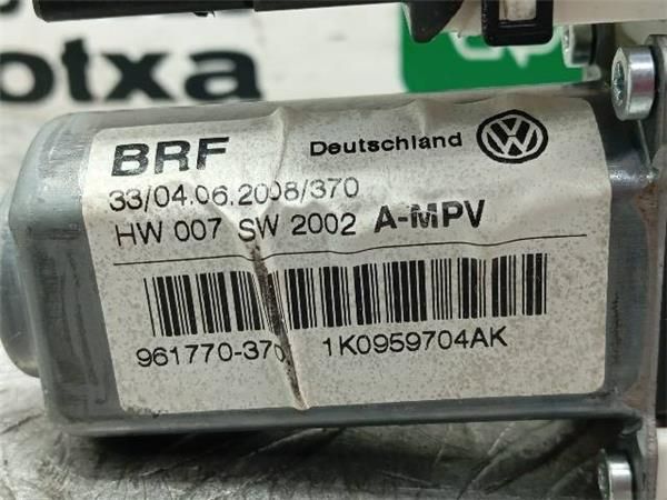 MOTOR ELEVALUNAS TRA. DCHO. Volkswagen Touran 2.0 TDI II (1T) 140CV (2005-2010) (103 KW) - 24323 / BKD