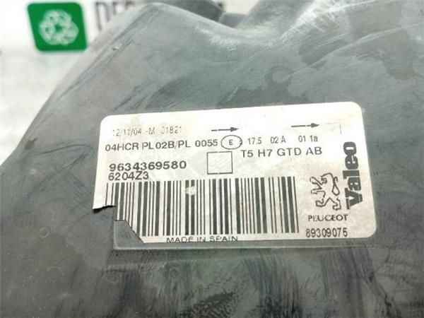 FARO DEL. IZDO. Peugeot 307 2.0 HDI SW (3H) 136CV (2004-2008) (100 KW) - 24627 / RHR