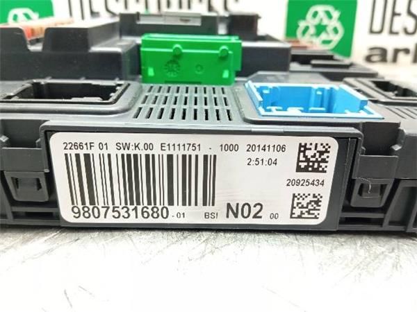 CAJA FUSIBLES/RELE Peugeot 208 1.4 HDI I 68CV (2012-...) (50 KW) - 24754 / 8H01