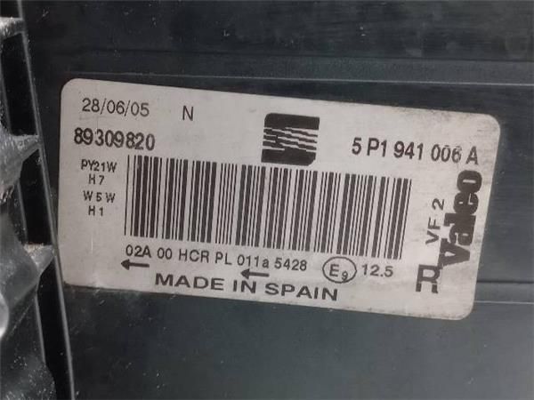 FARO DEL. DCHO Seat Altea 1.6 G (5P1) 102CV (2004-....) (75 KW) - 25087 / BSE