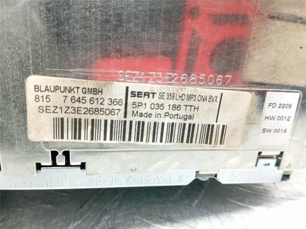 RADIO / CD Seat Altea 1.6 G (5P1) 102CV (2004-....) (75 KW) - 25094 / BSE