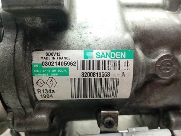 COMPRESOR AIRE ACOND. Renault Clio 1.2 G III (BR) 101CV (2007-2014) (74 KW) - 25653 / D4FH7