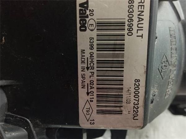 FARO DEL. IZDO. Renault Megane 1.9 DCI II (CM) 120CV (2002-2008) (88 KW) - 25709 / F9QB8