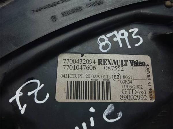 FARO DEL. IZDO. Renault Scenic 1.9 DCI I (JA) RX4 102CV (2000-2003) (75 KW) - 25946 / F9QK7