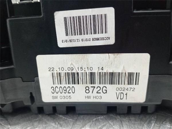 CUADRO INSTRUMENTOS Volkswagen Passat 2.0 TDI (3C5) 170CV (2005-2010) (125 KW) - 26193 / CBB