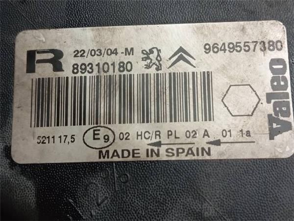 FARO DEL. DCHO Citroen Xsara 1.6 HDI PICASSO (CH) 109CV (2005-2011) (80 KW) - 28351 / 9HY