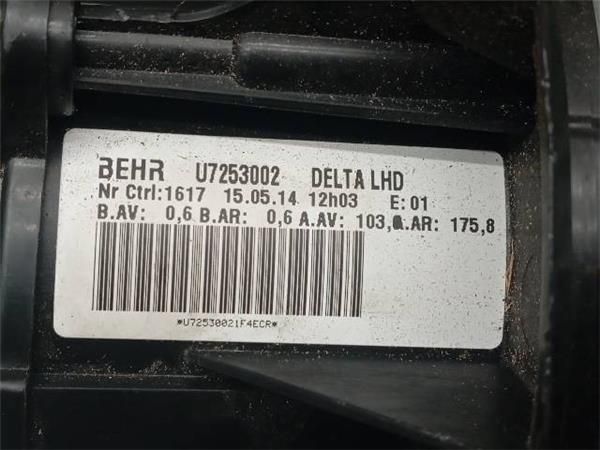 VENTILADOR CALEFACCION Opel Zafira 1.6 CDTI TOURER C (P12) 120CV (14-19) (88 KW) - 28474 / B16DTH OPT. LVL