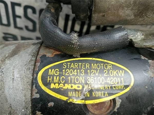 MOTOR ARRANQUE Hyundai H1 2.5 TD STAREX 80CV (1997-2004) (59 KW) - 28897 / D4BF