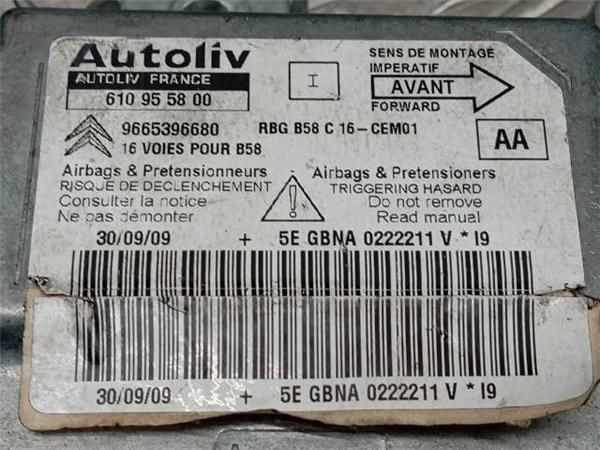 CENTRALITA AIRBAG Citroen C4 1.6 HDI PICASSO (80 KW) - 29115 / 9HZ