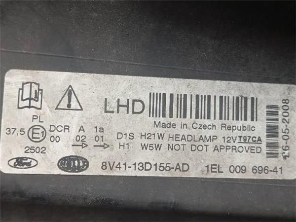 FARO XENON IZDO. Ford Kuga 2.0 TDCI I 136CV (2008-2012) (100 KW) - 29615 / G6DG