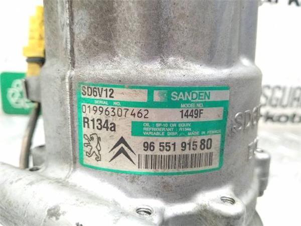COMPRESOR AIRE ACOND. Peugeot 307 1.6 G (109CV) (2000 2007) (80 KW) - 29663 / NFU