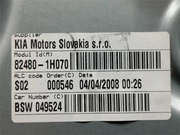 MOTOR ELEVALUNAS DEL. DCHO. Kia Ceed 2.0 CRDI SW (ED) 140CV (2007-2012) (103 KW) - 29790 / D4EA
