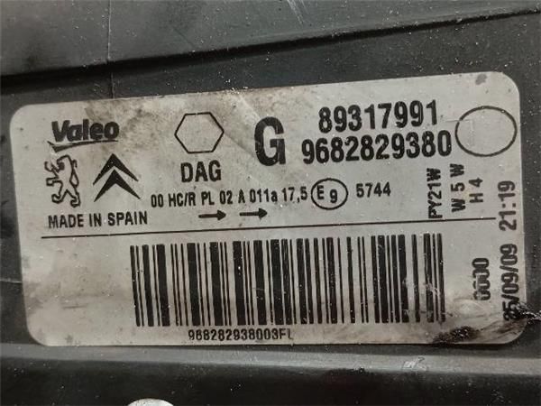 FARO DEL. IZDO. Peugeot Partner 1.6 HDI 75CV (2008-2018) (55,2 KW) - 29922 / 9HT O 9H03