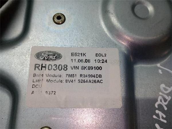 ELEVALUNAS ELECTRICO TRA. DCHO. Ford Kuga 2.0 TDCI I 136CV (2008-2012) (100 KW) - 30258 / G6DG