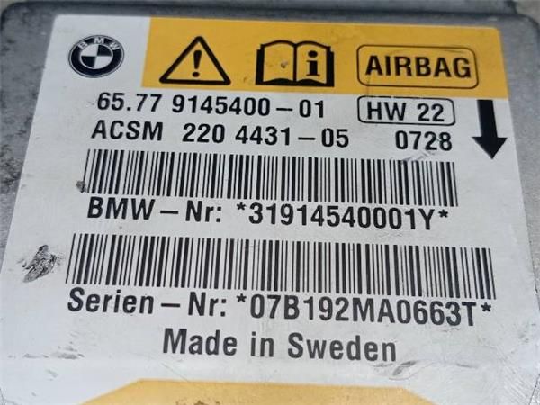 CENTRALITA AIRBAG BMW 535 3.0 D AUT (E60) 286CV (2007-2010) (210 KW) - 30339 / 306D5
