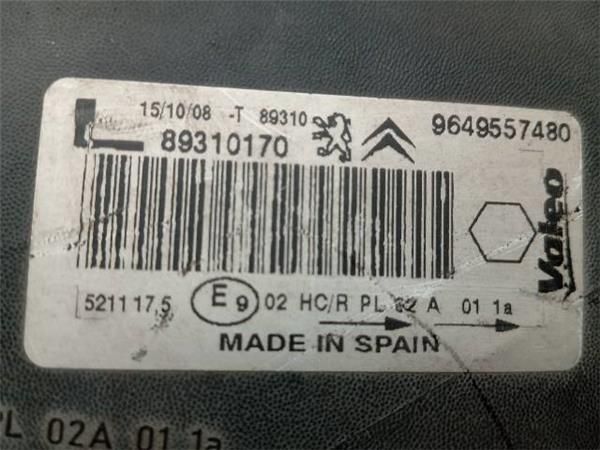 FARO DEL. IZDO. Citroen Xsara 1.6 HDI PICASSO (CH) 90CV (2005-2011) (66 KW) - 30444 / 9HX
