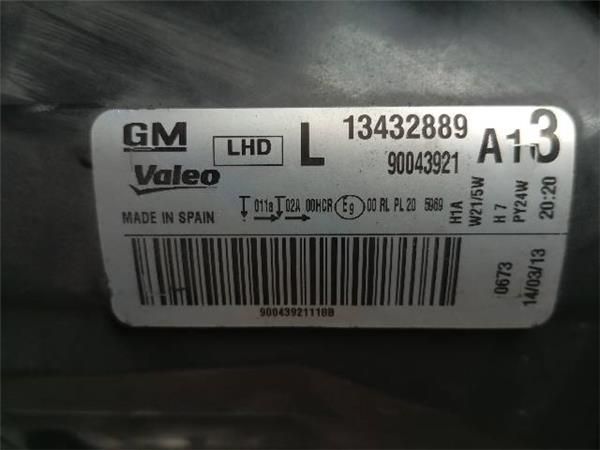 FARO DEL. IZDO. Opel Corsa 1.2 G D (65CV) (2009 2014) (63 KW) - 30520 / A12XER