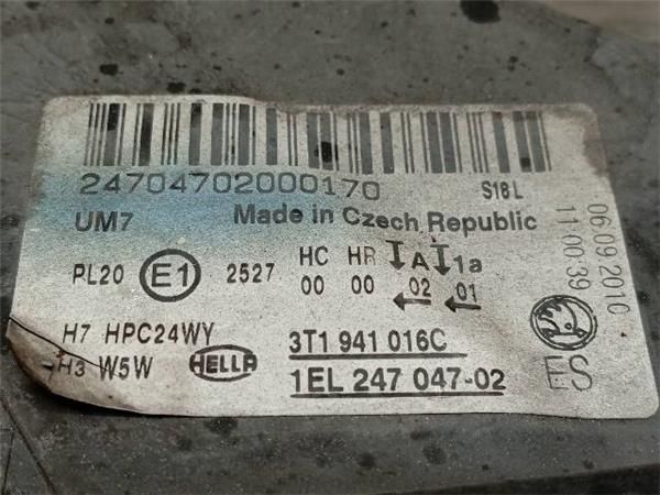 FARO DEL. DCHO Skoda Superb 1.9 TDI II COMBI (105CV) (2008 2010) (77 KW) - 30577 / BXE