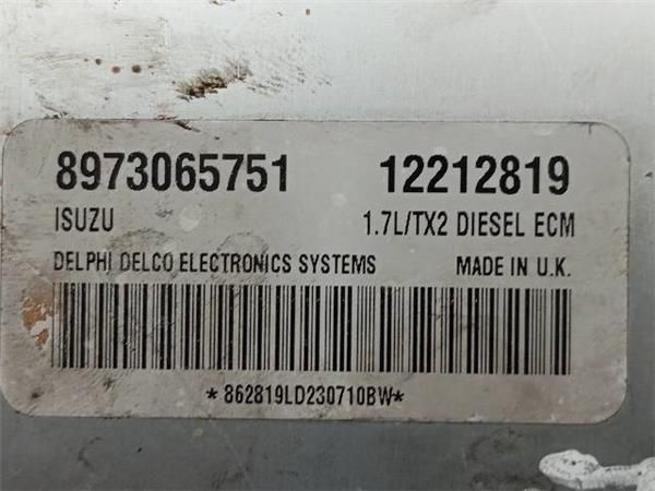 MODULO ELECTRONICO Opel Astra 1.7 DTI G 75CV (2000-2005) (55 KW) - 30767 / Y17DT