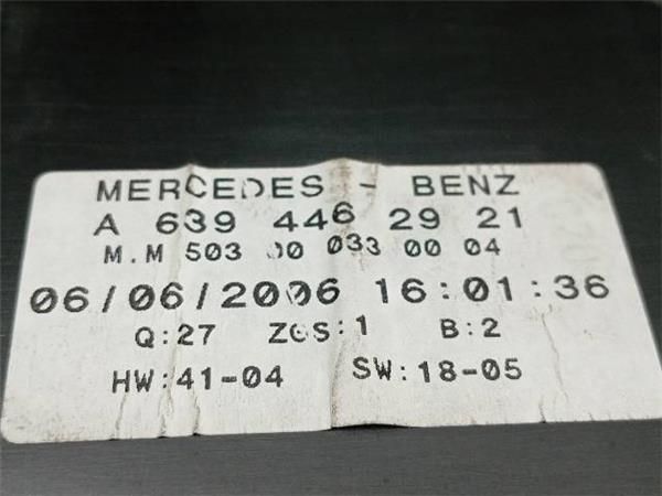 CUADRO INSTRUMENTOS Mercedes Vito 2.2 CDI 111 (639.6) 109CV (2003-2010) (80 KW) - 30847 / 646982