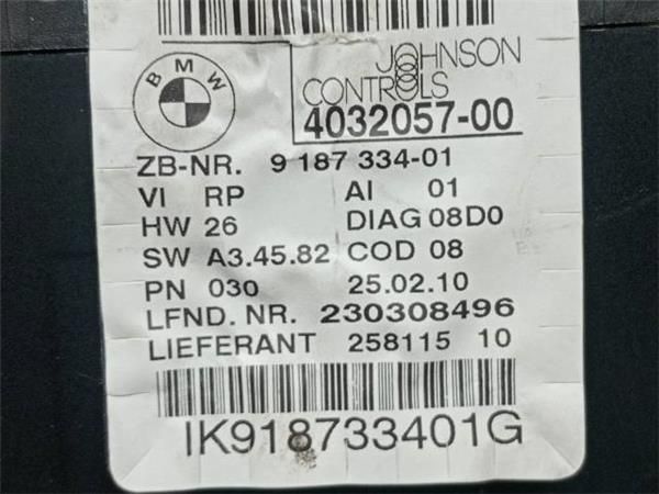 CUADRO INSTRUMENTOS BMW 123 2.0 D SERIE 1 (E82) 204CV (2007-2013) (150 KW) - 31246 / N47D20D