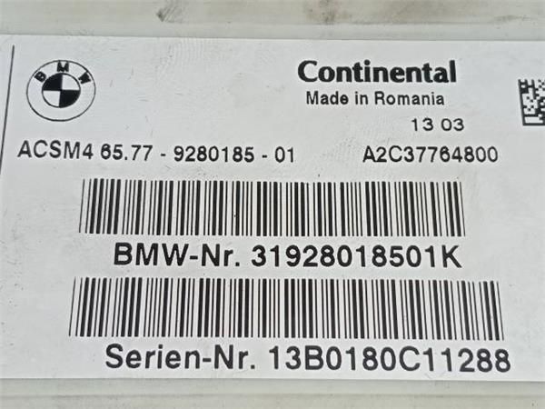 CENTRALITA AIRBAG BMW 520 2.0 D SERIE 5 GT (F07) 184CV (2011-2017) (135 KW) - 31999 / N47D20C