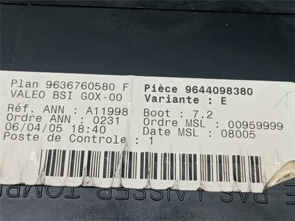 CENTRALITA Peugeot 307 2.0 HDI (90CV) (2002 2008) (66 KW) - 32922 / RHY