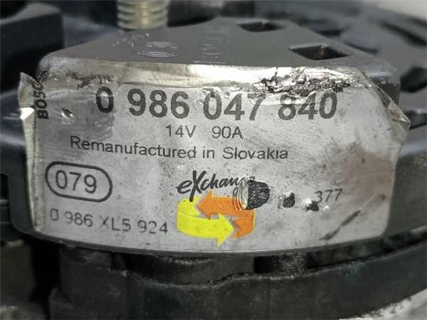ALTERNADOR Mercedes Sprinter 2.2 CDI 209 3T (88CV) (2006 2009) (65 KW) - 33069 / 646984