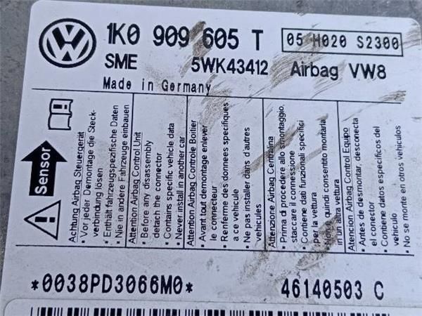 KIT AIRBAG Seat Altea 1.6 TDI XL (5P5) 105CV (2009-2015) (77 KW) - 33133 / CAY