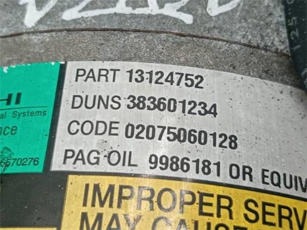 COMPRESOR AIRE ACOND. Opel Astra 1.9 CDTI H (150CV) (2004- 2010) (88 KW) - 33153 / Z19DTH