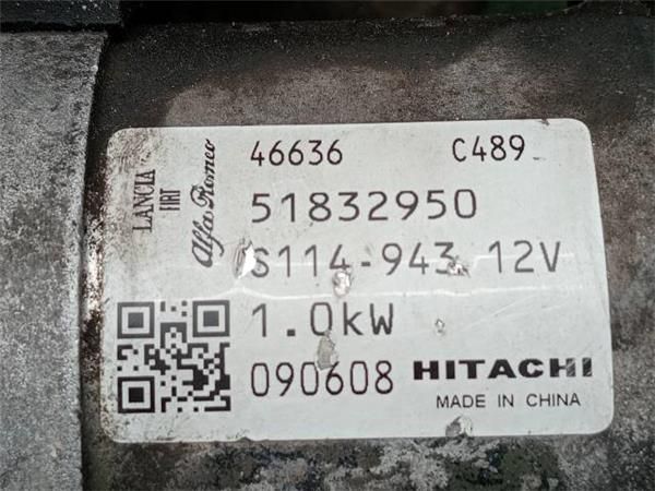 MOTOR ARRANQUE Fiat Panda 1.2 G (60CV) (2003 2022) (44 KW) - 33176 / 188A4000